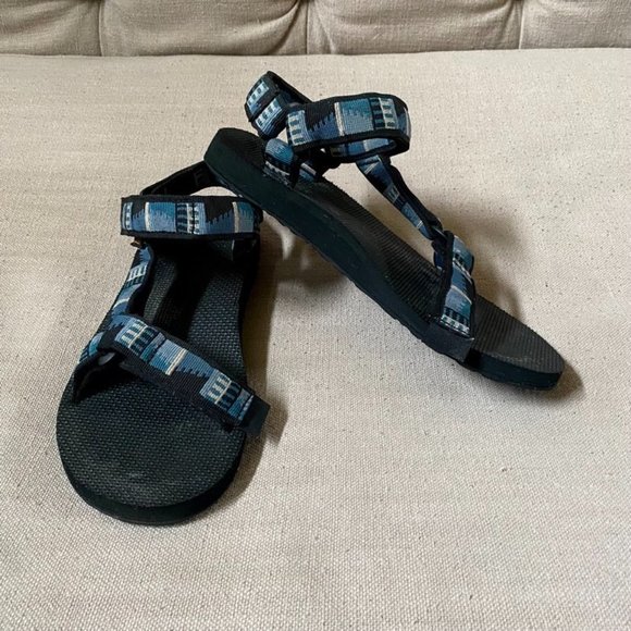 Men\'s Teva Original Universal Sandal Blue Black size 8 main image 8